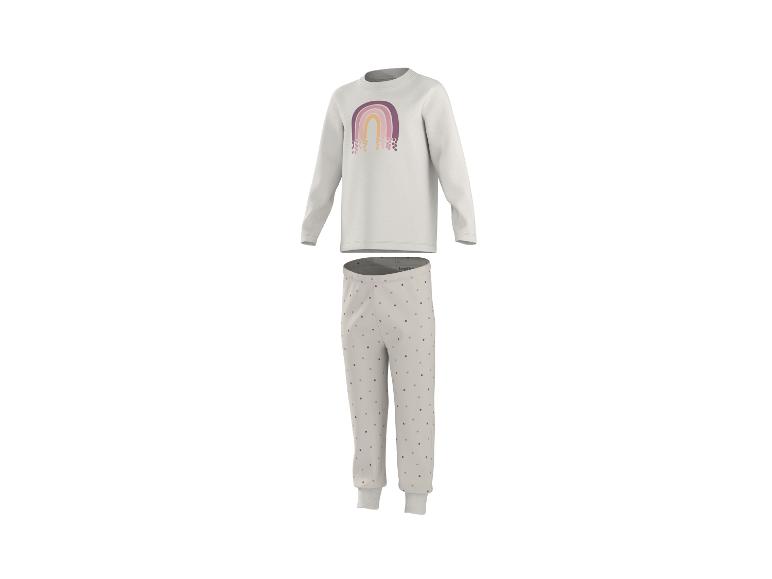 Kinder-Langarmpyjama mit Regenbogen-Print, gepunktete Hose