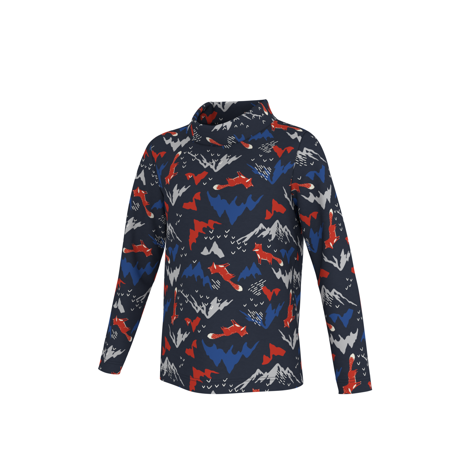 LUPILU® Kinder-Thermo-Langarmshirts (blau/gemustert, 86/92) – Bild 4 von 4