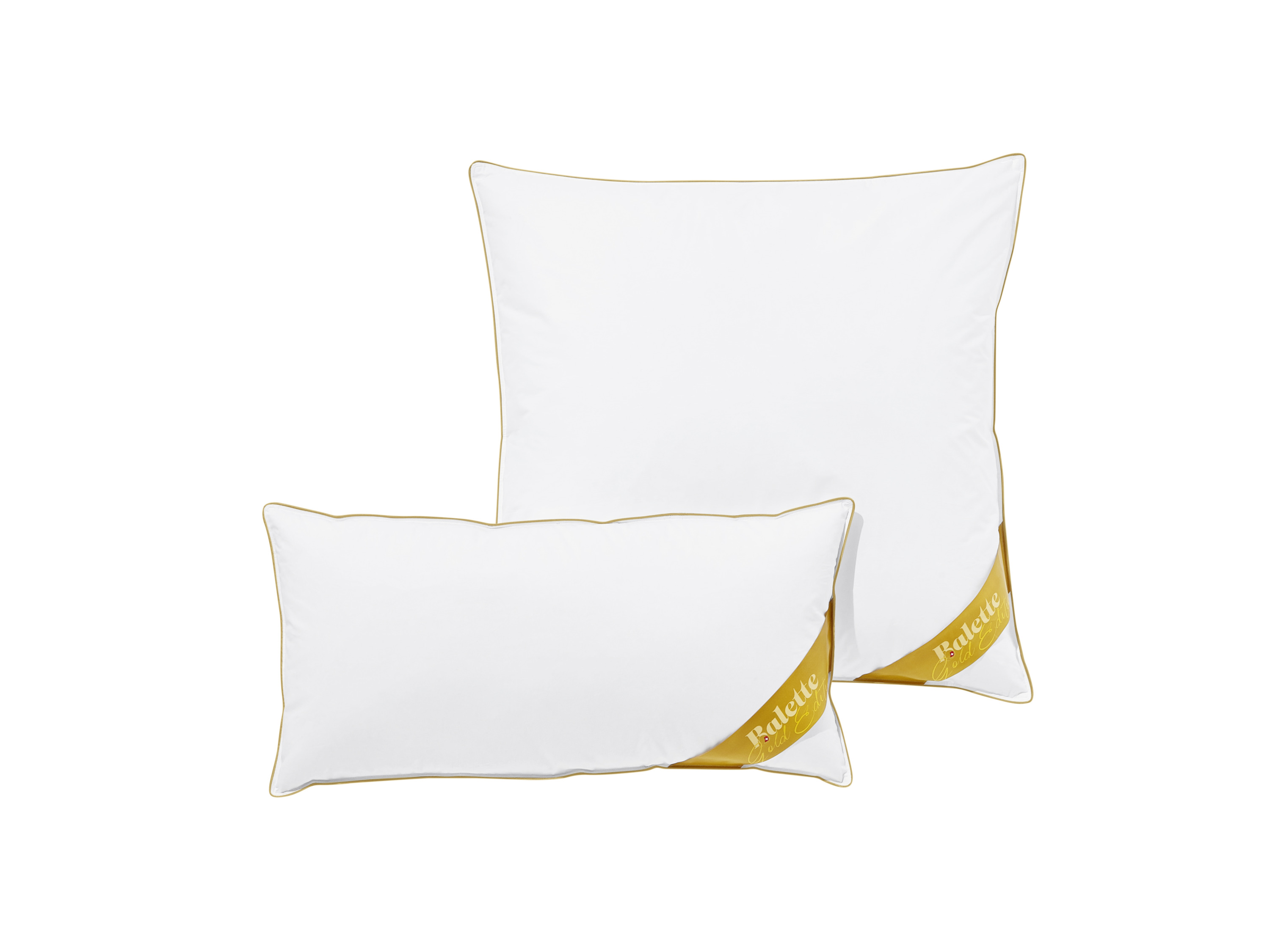 Thumbnail - Balette deLuxe Gänsefeder/Daunen Kopfkissen Gold-Edition (80 x 40 cm)