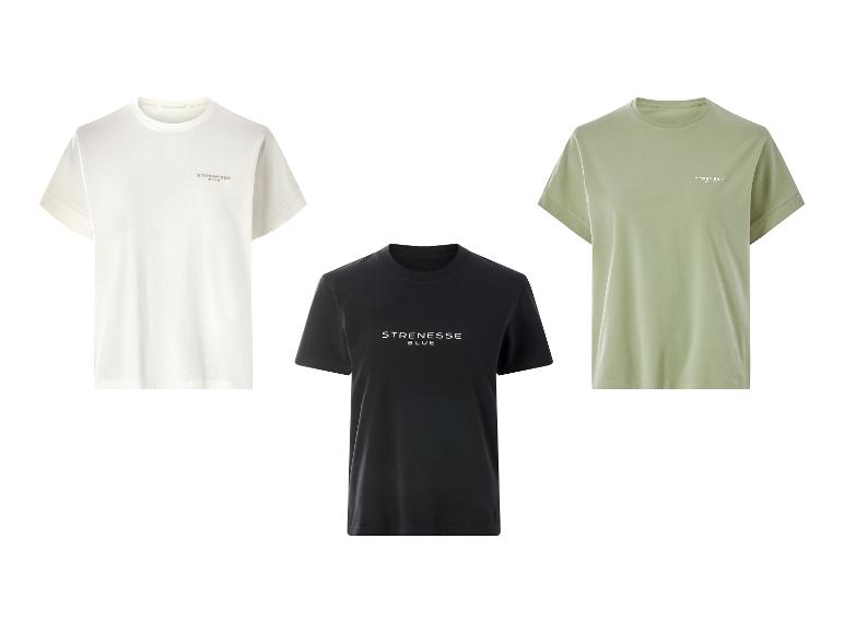 Drei Kurzarm-T-Shirts: ein weißes, ein schwarzes und ein hellgrünes.