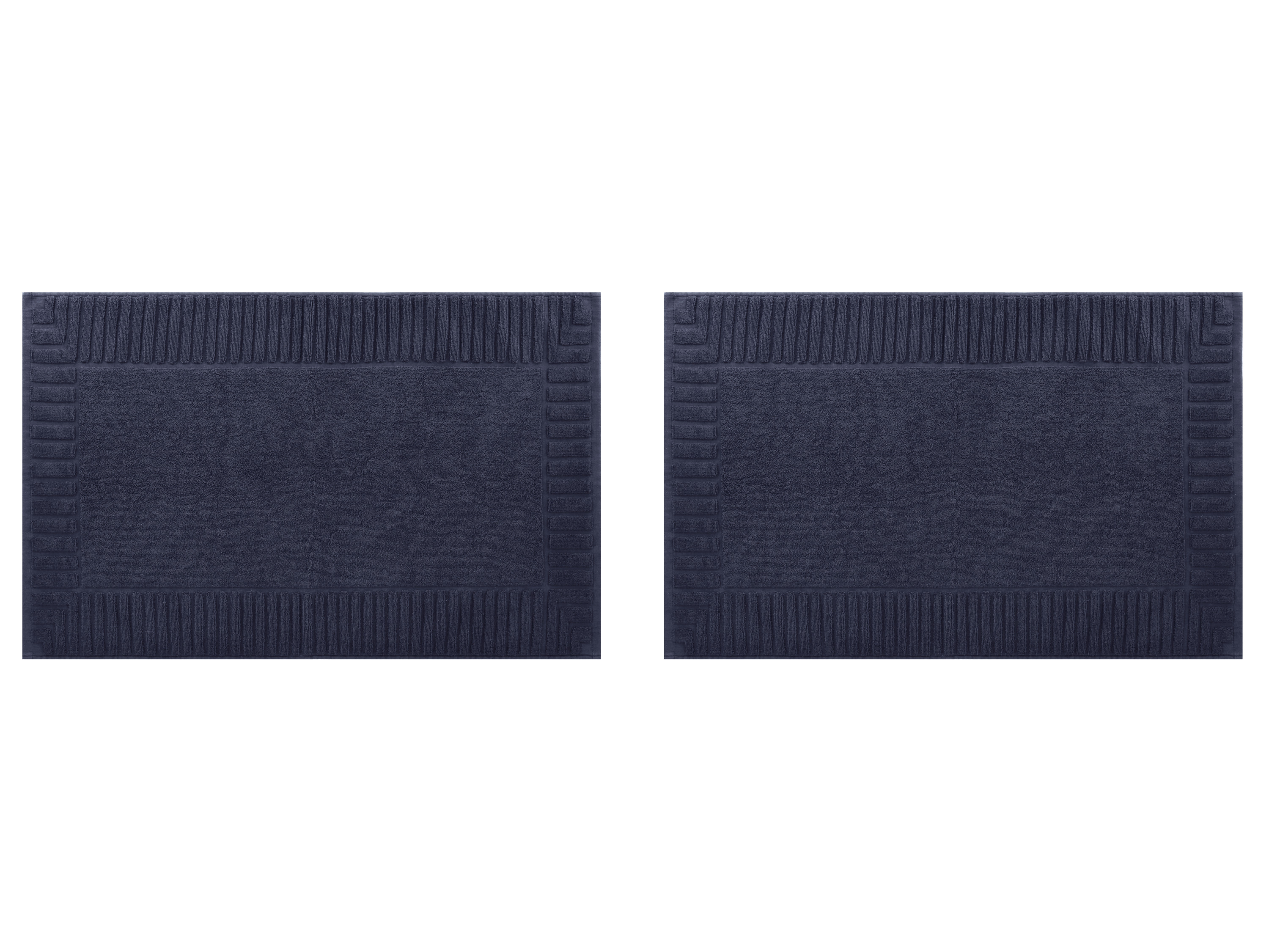 LIVARNO® Frottier-Duschvorleger, 2 Stück (Blau)