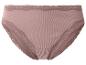 Gerippter Damen-Slip in Altrosa mit Spitzenbesatz