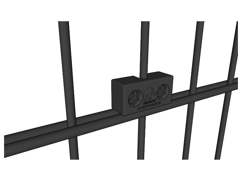 Befestigung für Dopplelstabmatten, 12 Stück