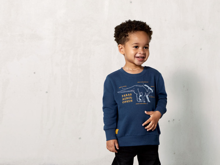 Gehe zu Vollbildansicht: lupilu® Kleinkinder Jungen Sweatshirt mit Baumwolle - Bild 3