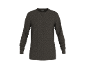 Dunkelgraues Langarmshirt für Herren mit Rundhalsausschnitt.