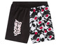 Schwarze Shorts mit Looney Tunes-Druck von Sylvester der Katze.