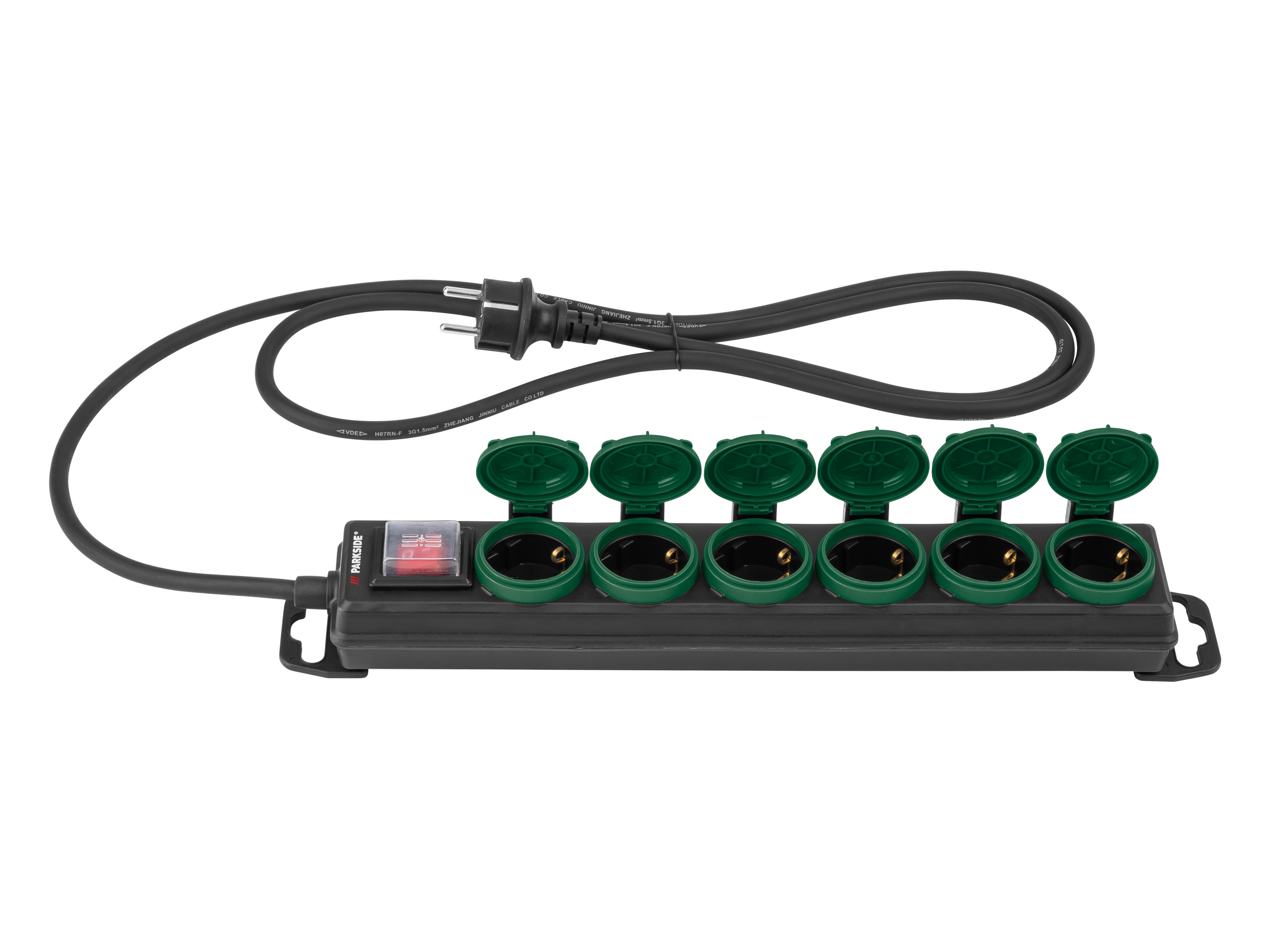 PARKSIDE® Steckdosenleiste, mit Berührungsschutz (Steckdosenleiste 6-fach) | 04335753006631