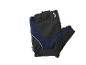 Kurze Fahrradhandschuhe, dunkelblau-schwarzes Design.