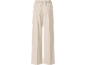 Hellbeige weite Hose mit Gummizug in der Taille