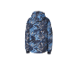Blaue Camouflage-Jacke mit Kapuze, Rückansicht