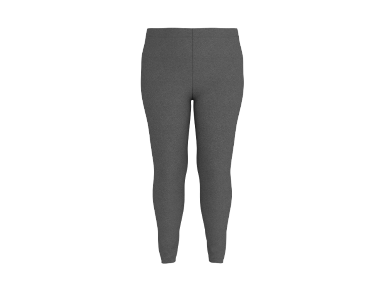 Graue Sport-Leggings für Damen, einfarbig.