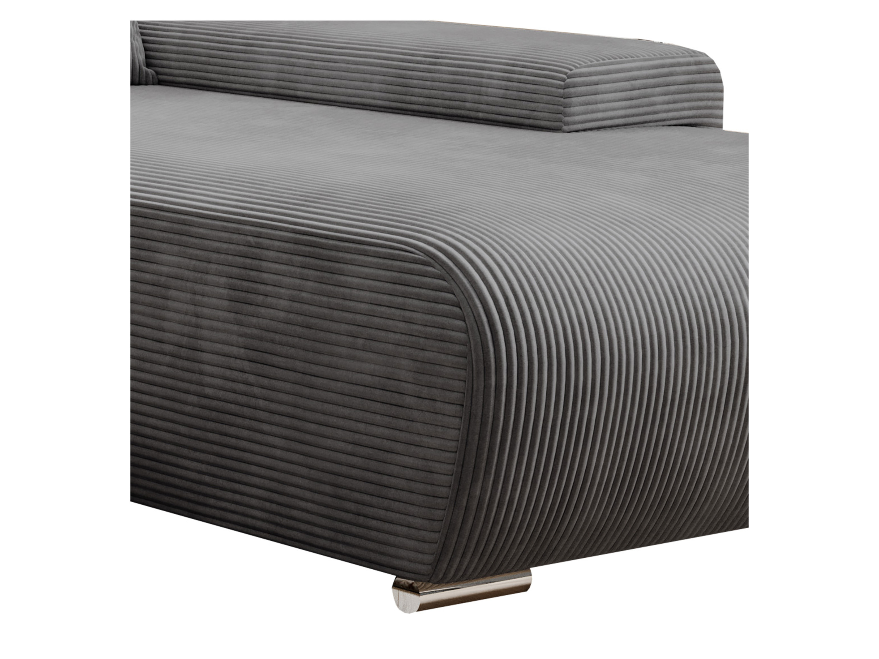 Thumbnail - Juskys Sofa Iseo mit Ottomane (Rechts, Dunkelgrau)""