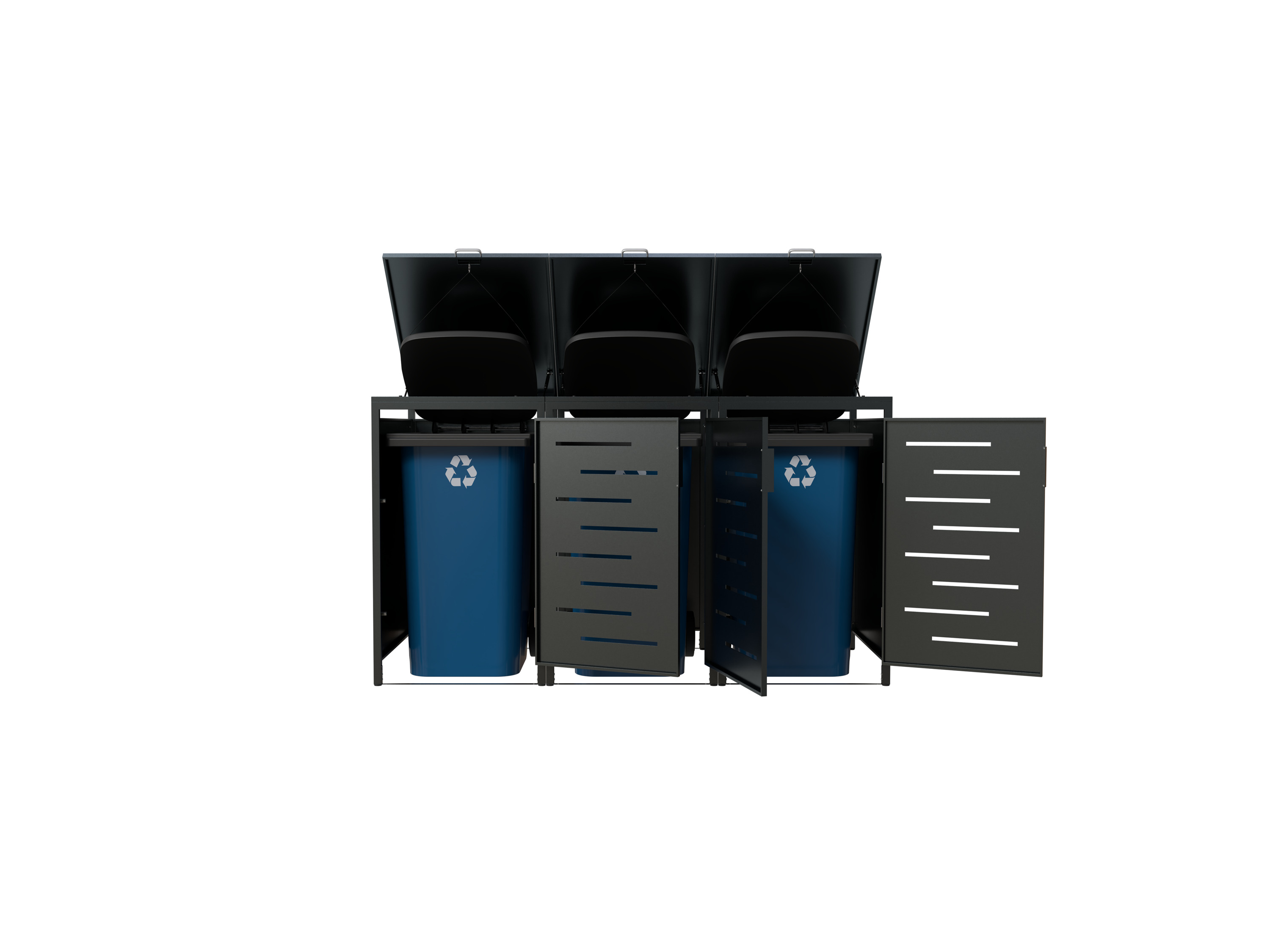 JUSKYS Metall Mülltonnenbox Arel (3er) – Bild 4 von 4