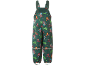 Grüne Kinder-Regenhose mit Cartoon-Superhelden.