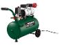 Grüner Parkside PSKO 248 B1 Kompressor mit schwarzen Rädern und Griff
