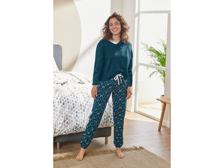 Gehe zu Vollbildansicht: esmara Damen Pyjama, 4-teilig, mit hohem Baumwollanteil - Bild 5