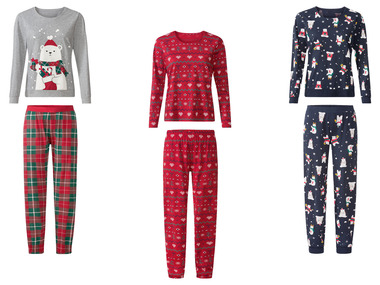 esmara Damen Pyjama mit weihnachtlichen Motiven