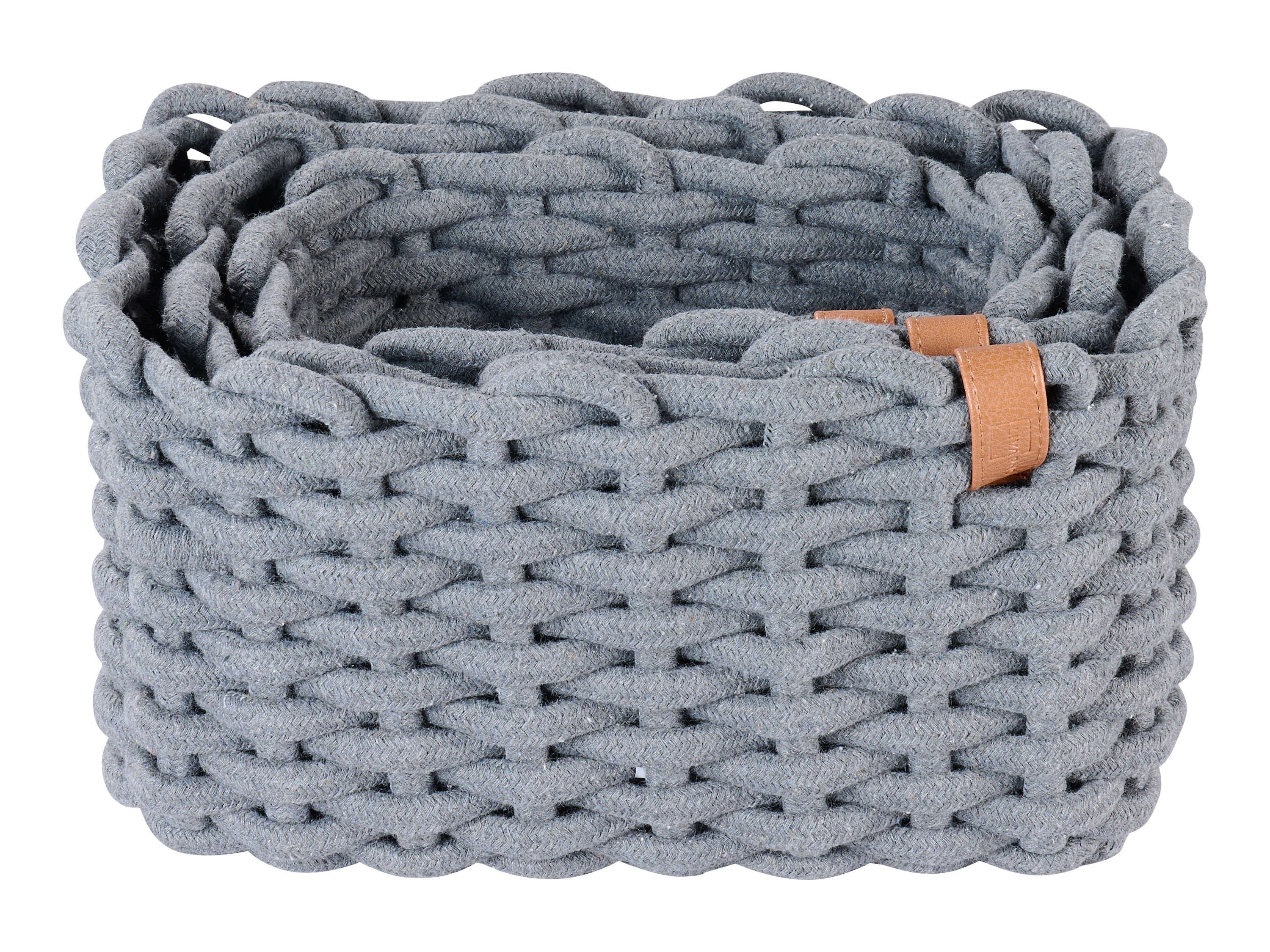 Thumbnail - LIVARNO® Aufbewahrungskorb-Set, 3-teilig (Grau)