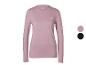 Damen-Langarm-Sportshirt in Rosa mit weißem Logo