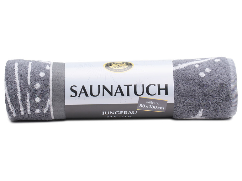 Gehe zu Vollbildansicht: Gözze Saunatuch »Sternzeichen«, reine Baumwolle, 80 x 180 cm - Bild 69
