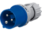 Blau-grauer 3-poliger CEE-Stecker