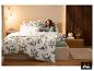 LIVARNO® Feinbiber-Bettwäsche mit Wintermotiv in einem gemütlichen Schlafzimmer. [KI-generiertes Bild]