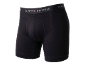 Schwarze Herren-Boxershorts mit elastischem Bund und Schriftzug.