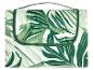 Gepolsterte Picknickdecke mit grünem tropischem Blättermuster.