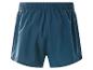 Dunkelblaue Herren-Sportshorts mit elastischem Bund und Mesh-Einsätzen.
