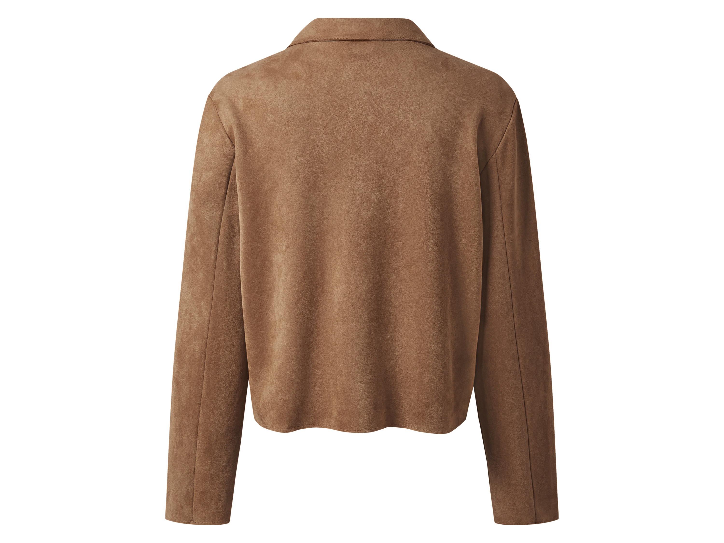 Thumbnail - esmara® Damen Velours-Blouson, mit recyceltem Material (Beige, L(44/46))