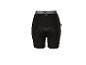 Schwarze Radhose mit grauem Bund und gepolstertem Sitz, von hinten gesehen.
