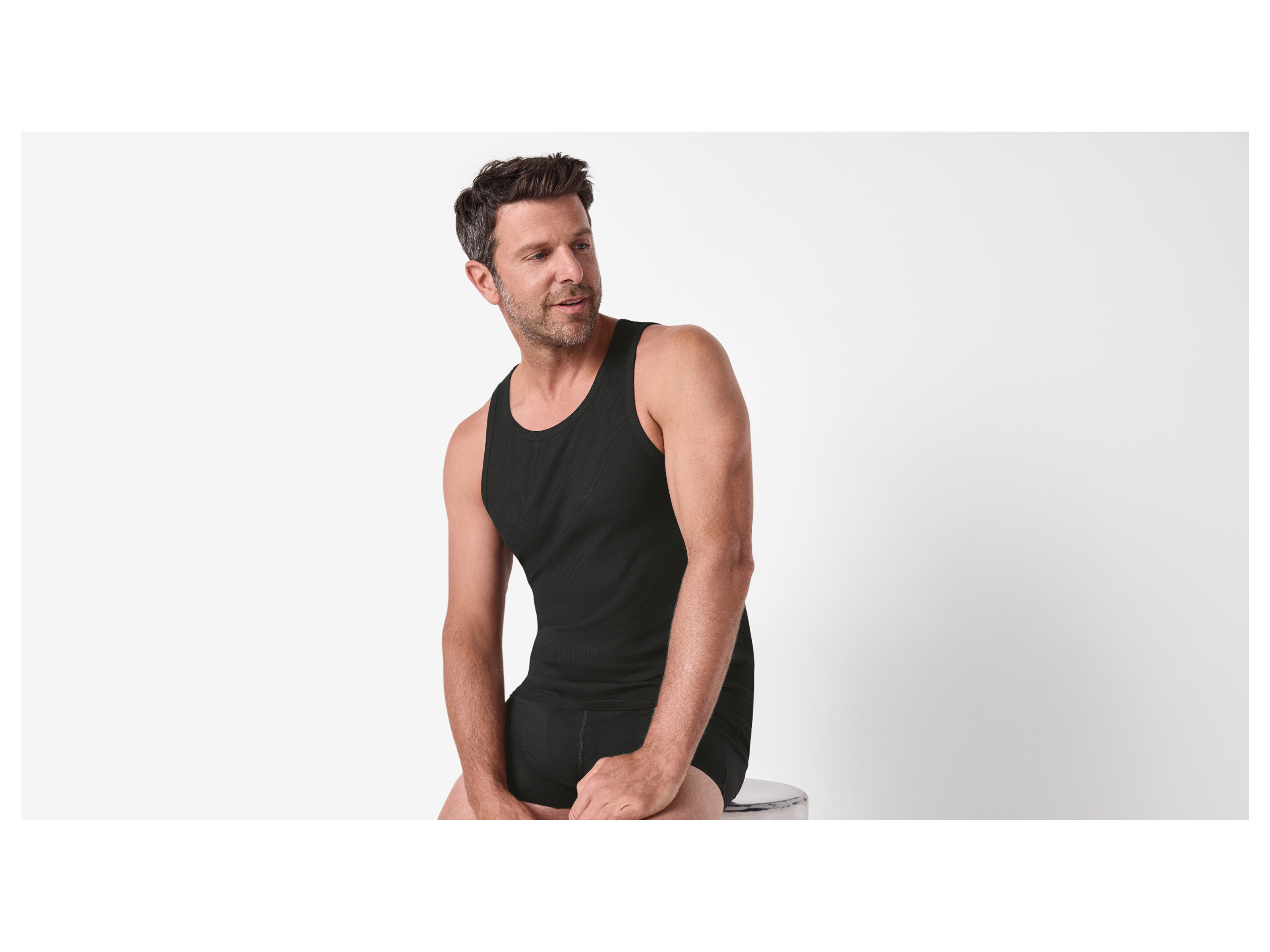 Thumbnail - esmara Men Herren Achselhemd, 2 Stück (Schwarz, 5/M)