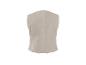 Damen-Leinenweste in Beige, Rückansicht