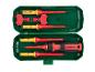 Ein Parkside Schraubendreher-Set in einer grünen Box.