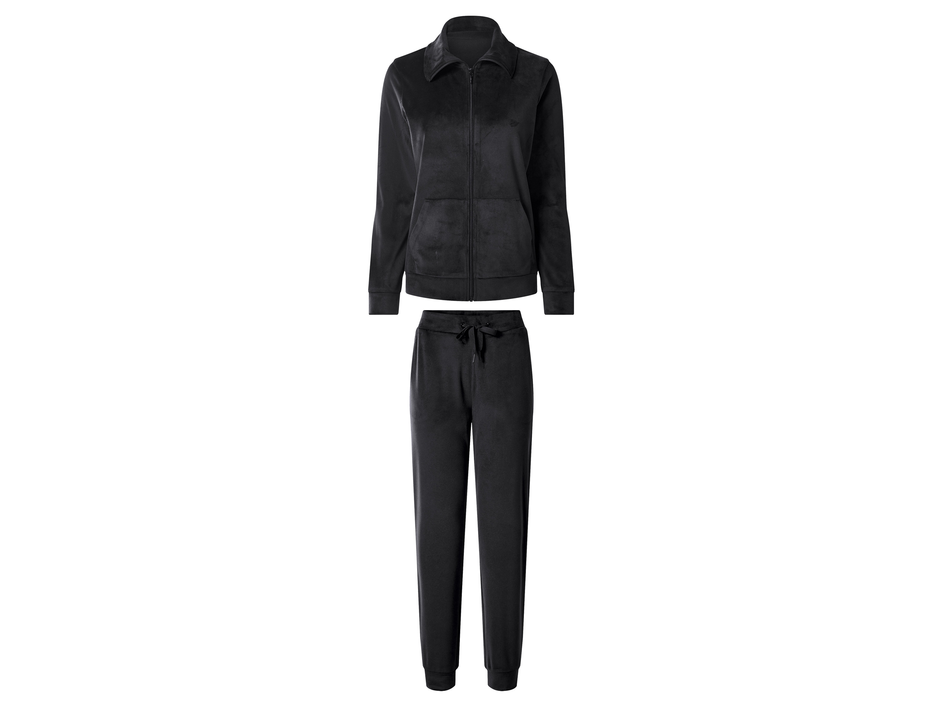 ESMARA® Damen Nicki-Hausanzug (Schwarz, L(44/46))