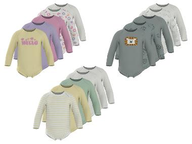 LUPILU® Baby Langarm-Bodys, 5 Stück
