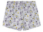Snoopy Pyjama Shorts mit grauem Hintergrund.