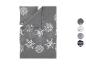 Graues Bettwäsche-Set mit weißen Schneeflocken und Designoptionen.