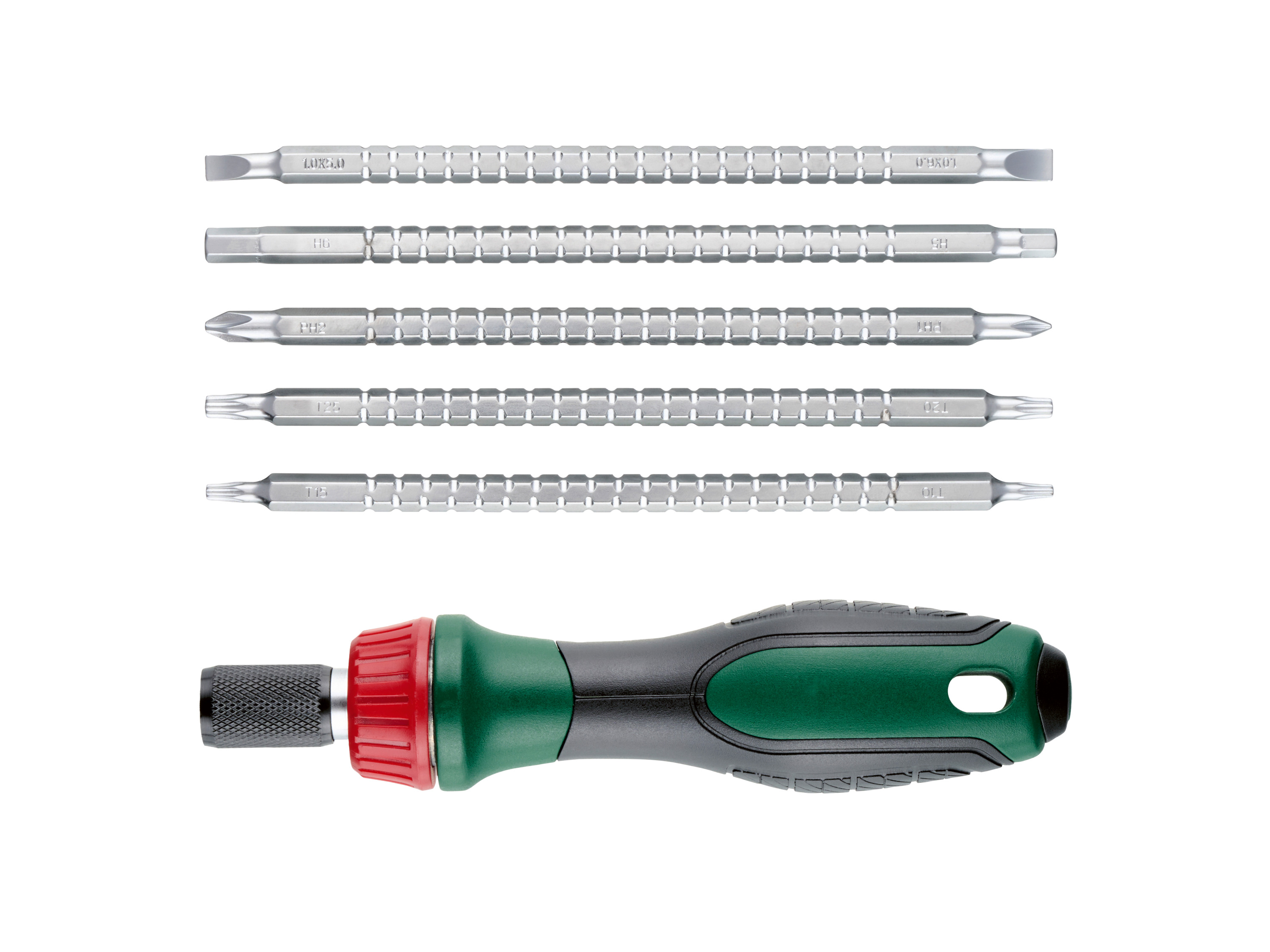 PARKSIDE® Doppelkopf-Ratschenschraubendreher inkl. 5 Bits