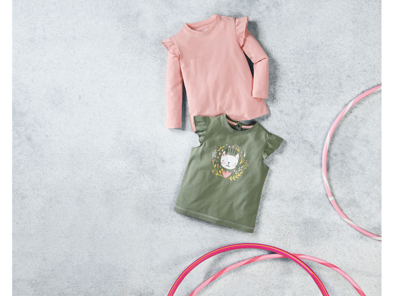 Gehe zu Vollbildansicht: lupilu Kleinkinder Mädchen Shirts, 2 Stück, mit Baumwolle - Bild 23