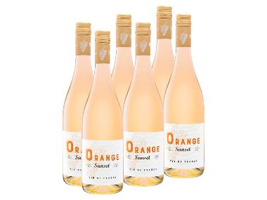 6 x 0,75-l-Flasche Weinpaket Orange Sunset Vin de France lieblich, Weißwein