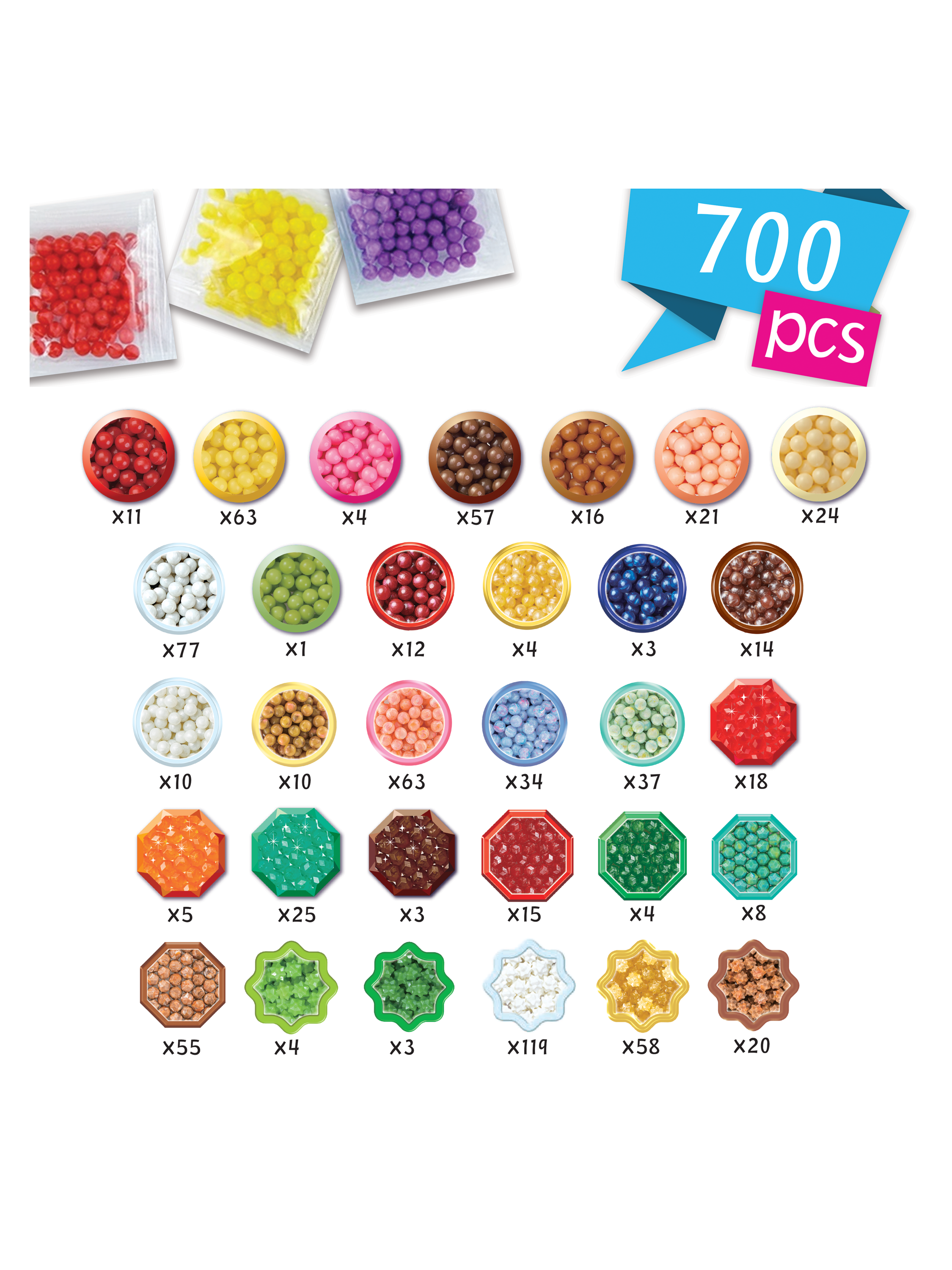 AQUABEADS Süßigkeiten Anhänger Bastelset, wasseraktivierend – Bild 4 von 4
