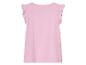 Ein rosa T-Shirt für Mädchen mit Rüschenärmeln.