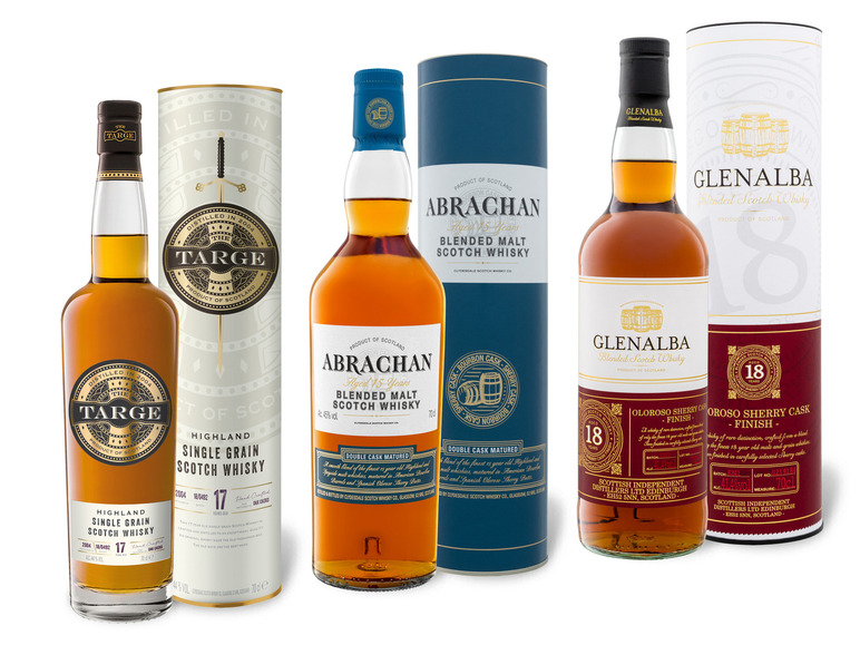 50-Jahre-Whiskypaket 18 + 17 + 15 Jahre