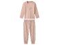Hellrosa Mädchen-Pyjama mit Katzenmotiv.