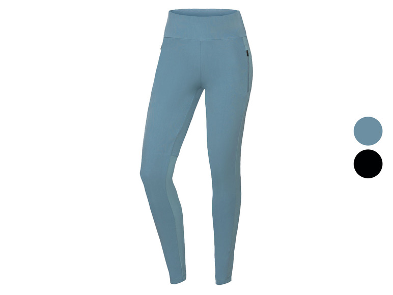Blaue Sportleggings mit hohem Bund