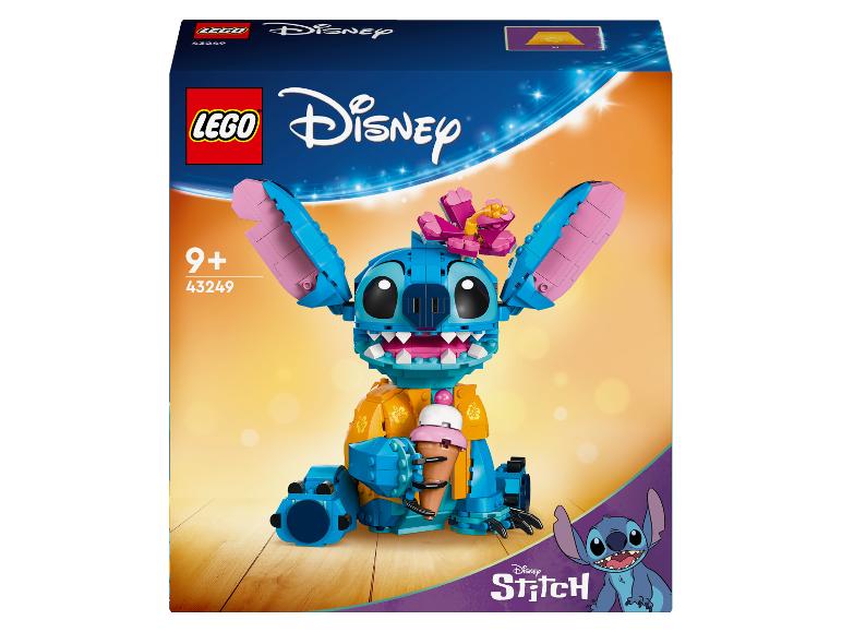 LEGO Disney Stitch Box, mit einer Stitch-Figur, die ein Eis hält.