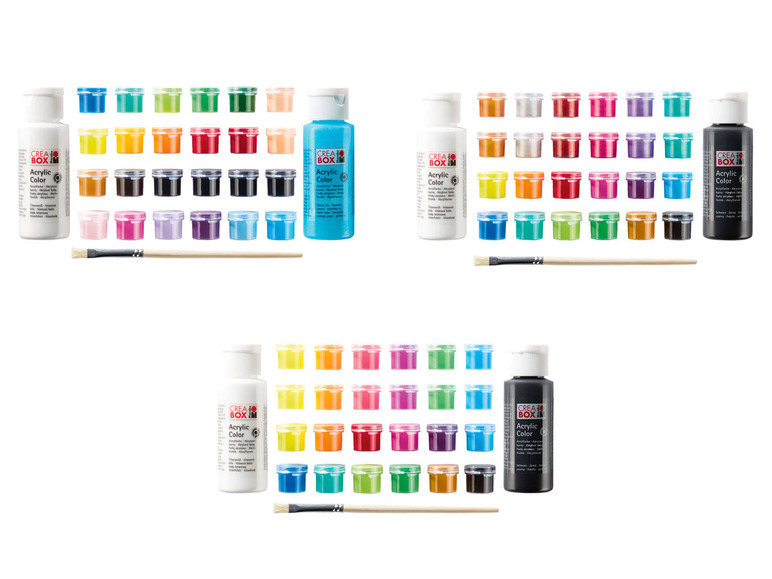 Gehe zu Vollbildansicht: Marabu CREABOX Acrylfarben »Mini«, 27-teilig, inkl. Pinsel - Bild 1