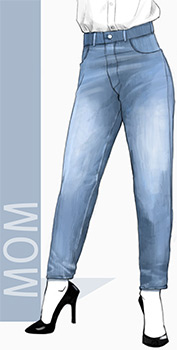 mit Jeans, LIDL esmara® Fit, hoher Leibhöhe Damen | Mom