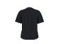 Schwarzes Kurzarm-T-Shirt, Rückansicht.